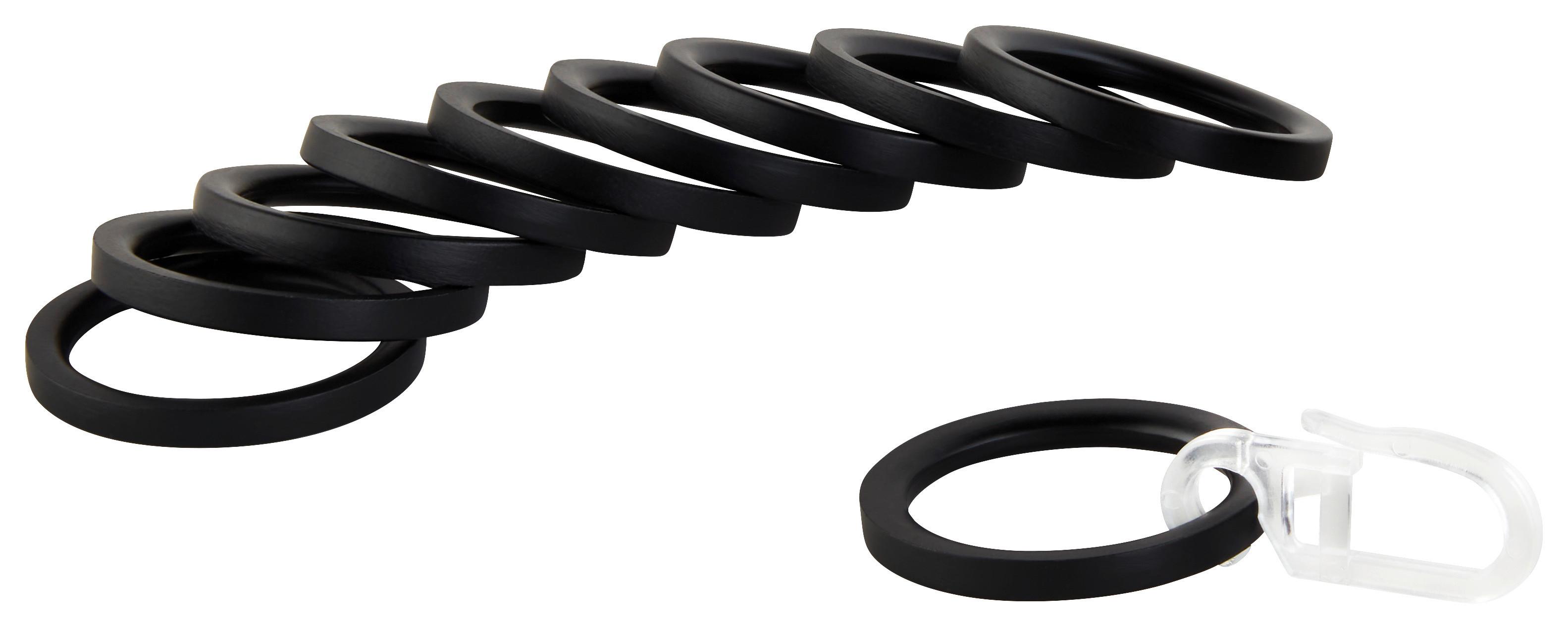 SADA KRÚŽKOV RINGESET FÜR RILLCUBE - čierna, kov (16cm) - Modern Living