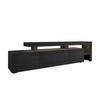 Lowboard Beliz, Schwarz B: 192 cm - Schwarz, Design, Holzwerkstoff (192/53/37cm) - Livetastic