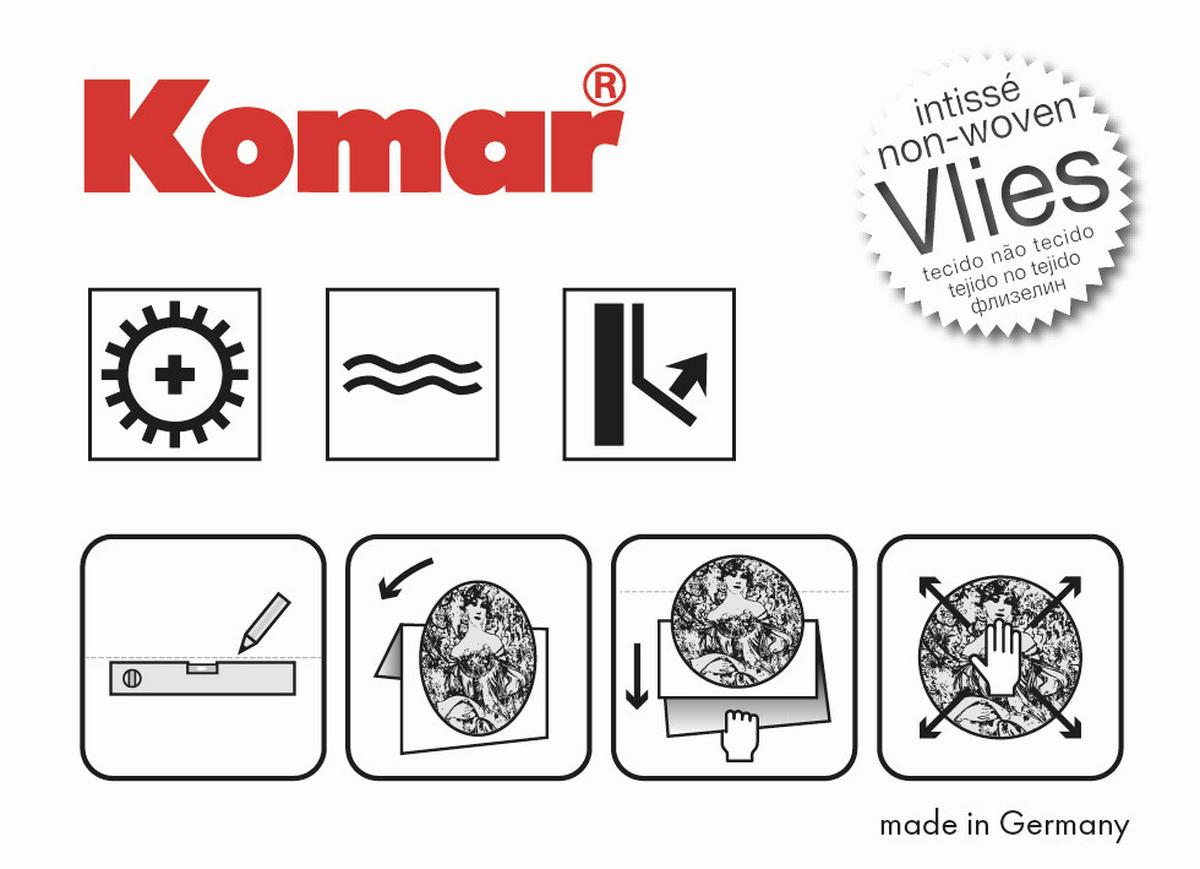 Vliestapete Exotic Jungle D1-047 - Weiß/Grau, Natur (125cm) - Komar