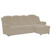 Ecksofa Boston Creme Chenille - Creme/Schwarz, KONVENTIONELL, Textil (262/165cm) - Livetastic