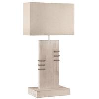Tischleuchte 5037/Lg - Beige, Natur, Holz/Textil (20/30/71cm)
