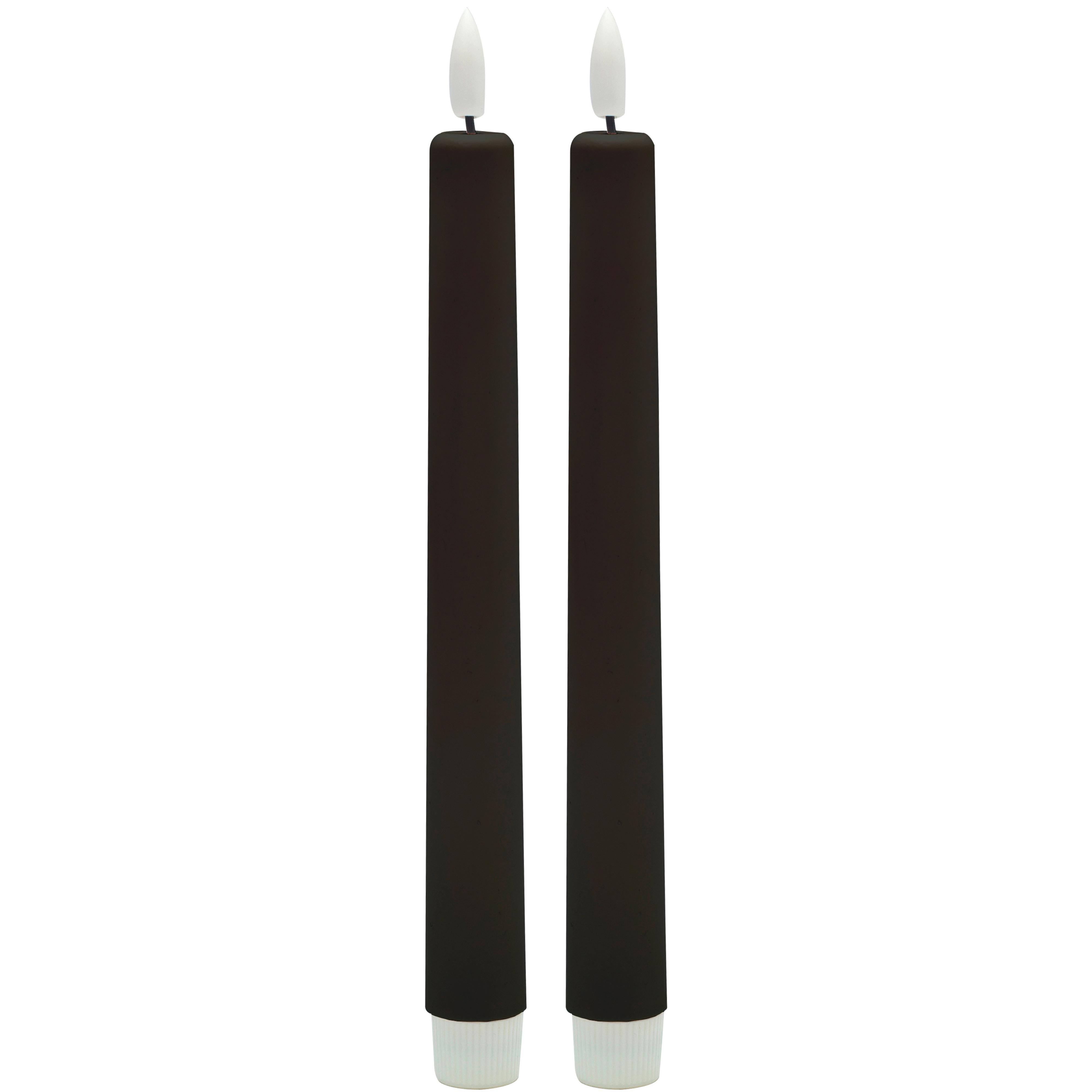 Dlhá sviečka RINA - čierna, plast/prírodné materiály (2,2/22cm) - Mömax