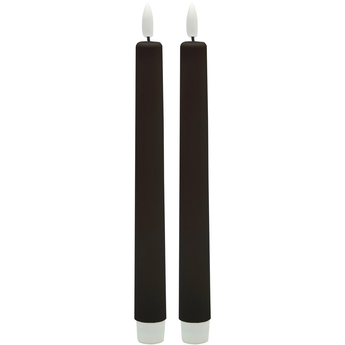 Dlhá sviečka RINA - čierna, plast/prírodné materiály (2,2/22cm) - Mömax