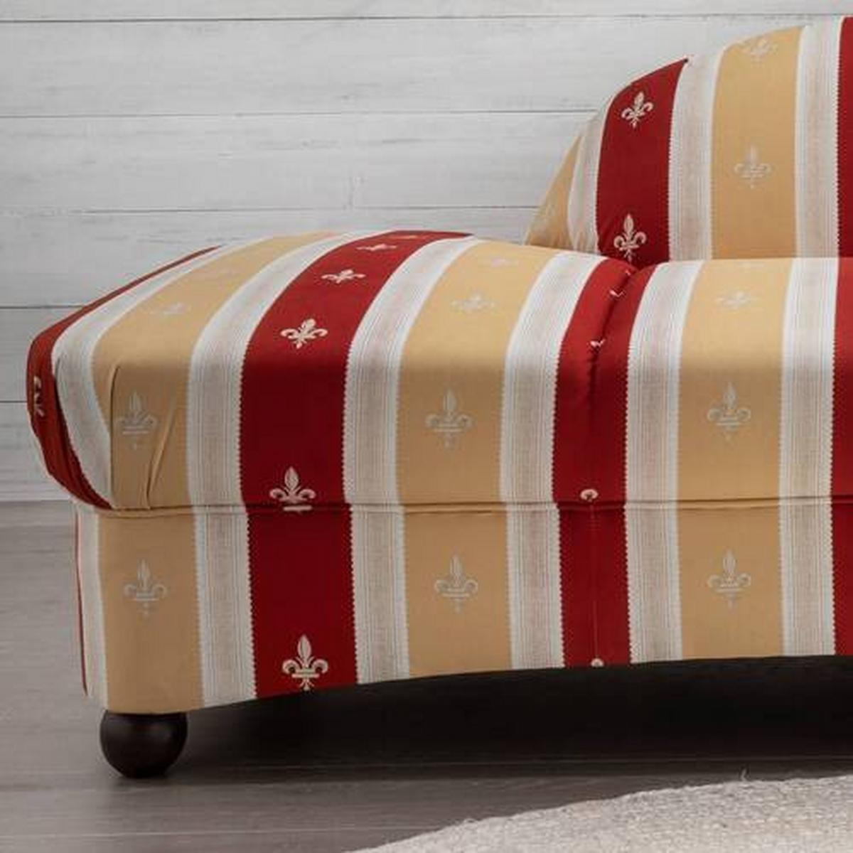 Ottomane Torello Rot - Wengefarben/Rot, KONVENTIONELL, Textil (190/84/86cm) - Livetastic