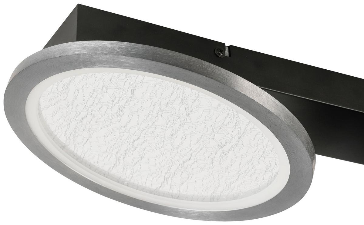 Stropní LED svítidlo DOMINIK - černá/barvy grafitu, Moderní, kov/plast (51/25/8,1cm) - Modern Living