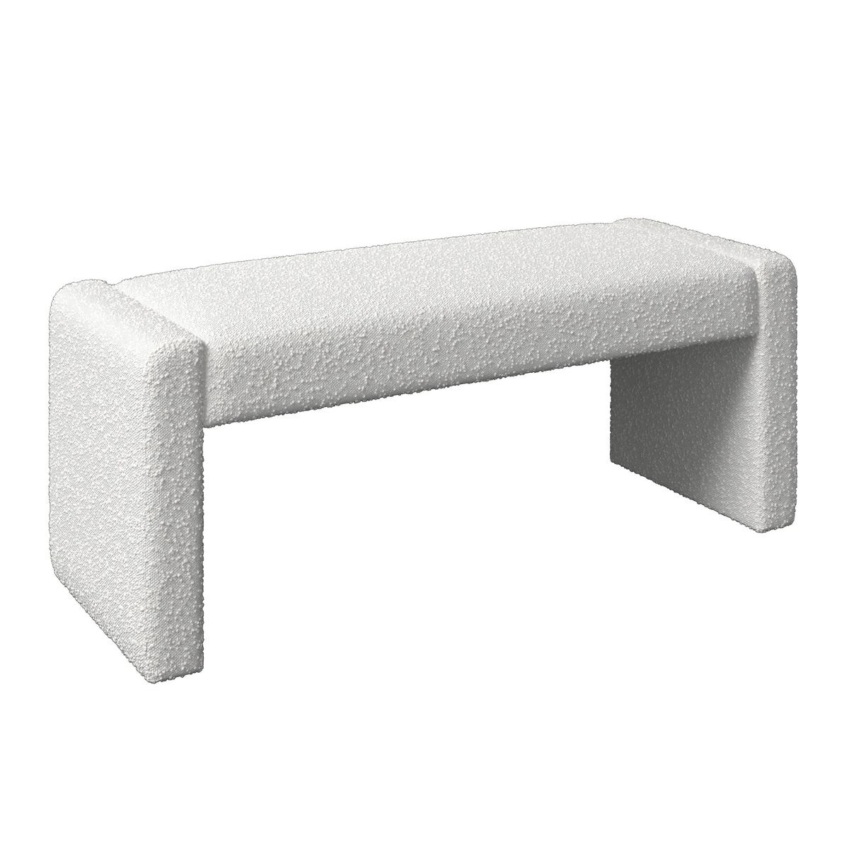 SEDACÍ LAVICE ANDREA - bílá, Moderní, dřevo/textil (123/50/45cm) - Bessagi Home