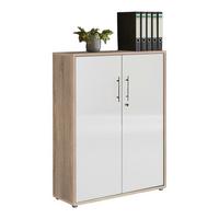 Aktenschrank Office Edition - Weiß/Sonoma Eiche, MODERN, Holzwerkstoff (84,5/114/33cm) - MID.YOU