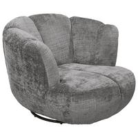 Sessel Muriel Grau B: 101 cm - Schwarz/Grau, KONVENTIONELL, Textil (101/69/107cm) - MID.YOU