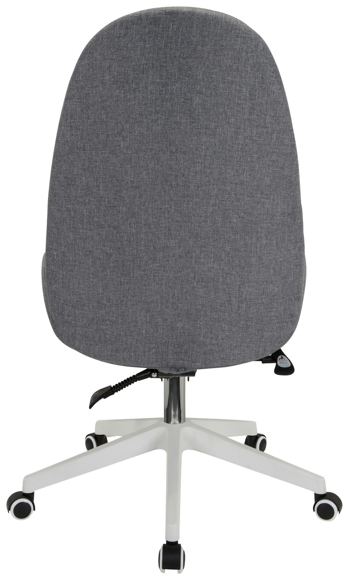 Drehstuhl Avea I - Weiß/Grau, Basics, Kunststoff/Textil (56/104-112/58cm) - MID.YOU