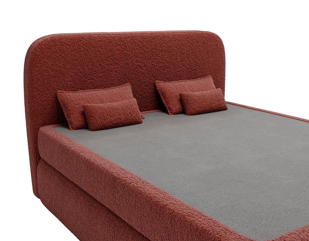 Boxspringbett Isla Rostbraun - Rostfarben/Buchefarben, Basics, Holz/Holzwerkstoff (180/200cm) - Livetastic