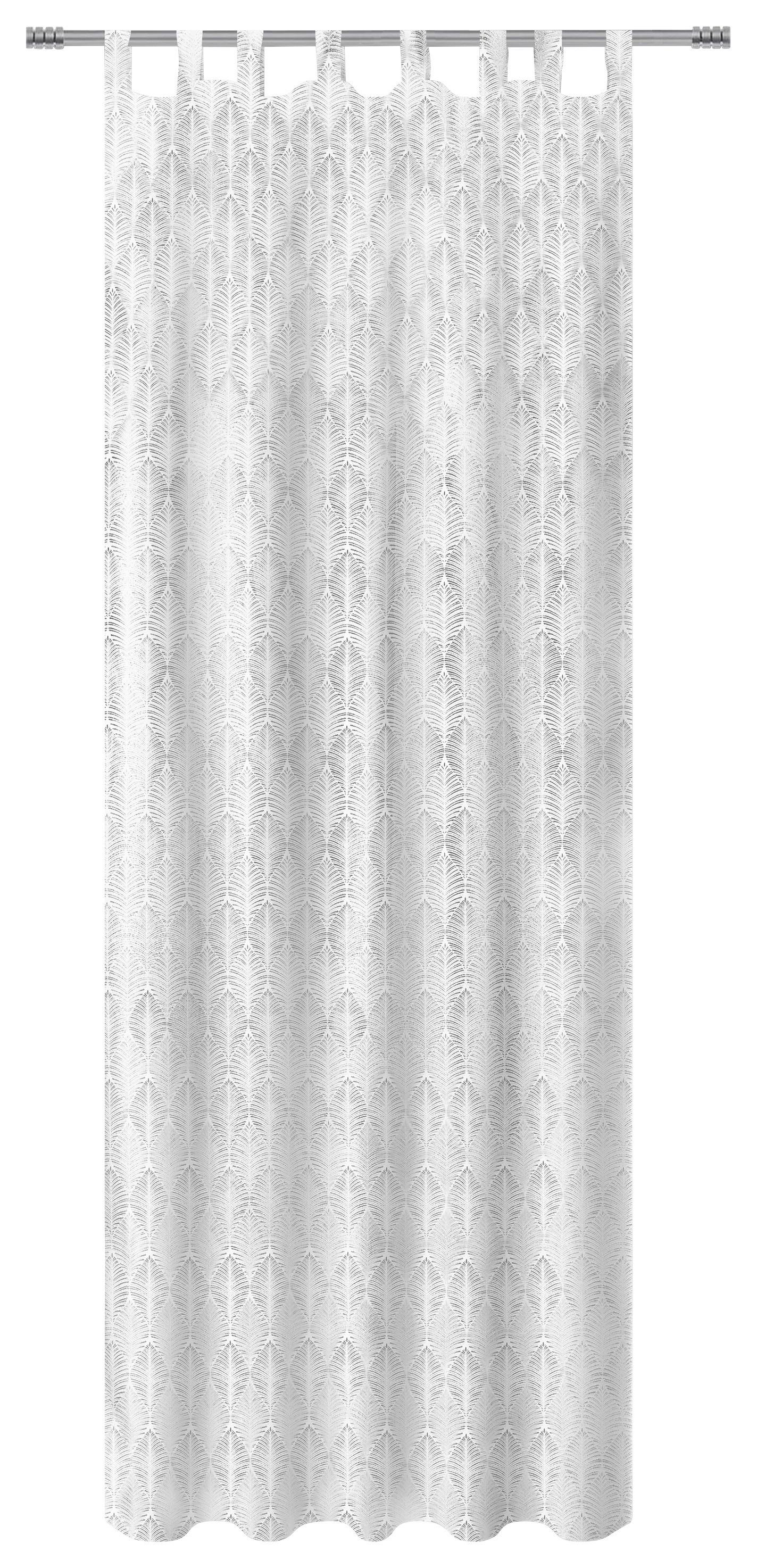 Vorhang Mit Schlaufen Und Band Naomi 140x255 Cm Silberfarben - Silberfarben, MODERN (140/255cm) - Luca Bessoni