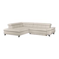 Ecksofa Gemini Beige, B: 234cm - Chromfarben/Beige, KONVENTIONELL, Textil (234/312cm)