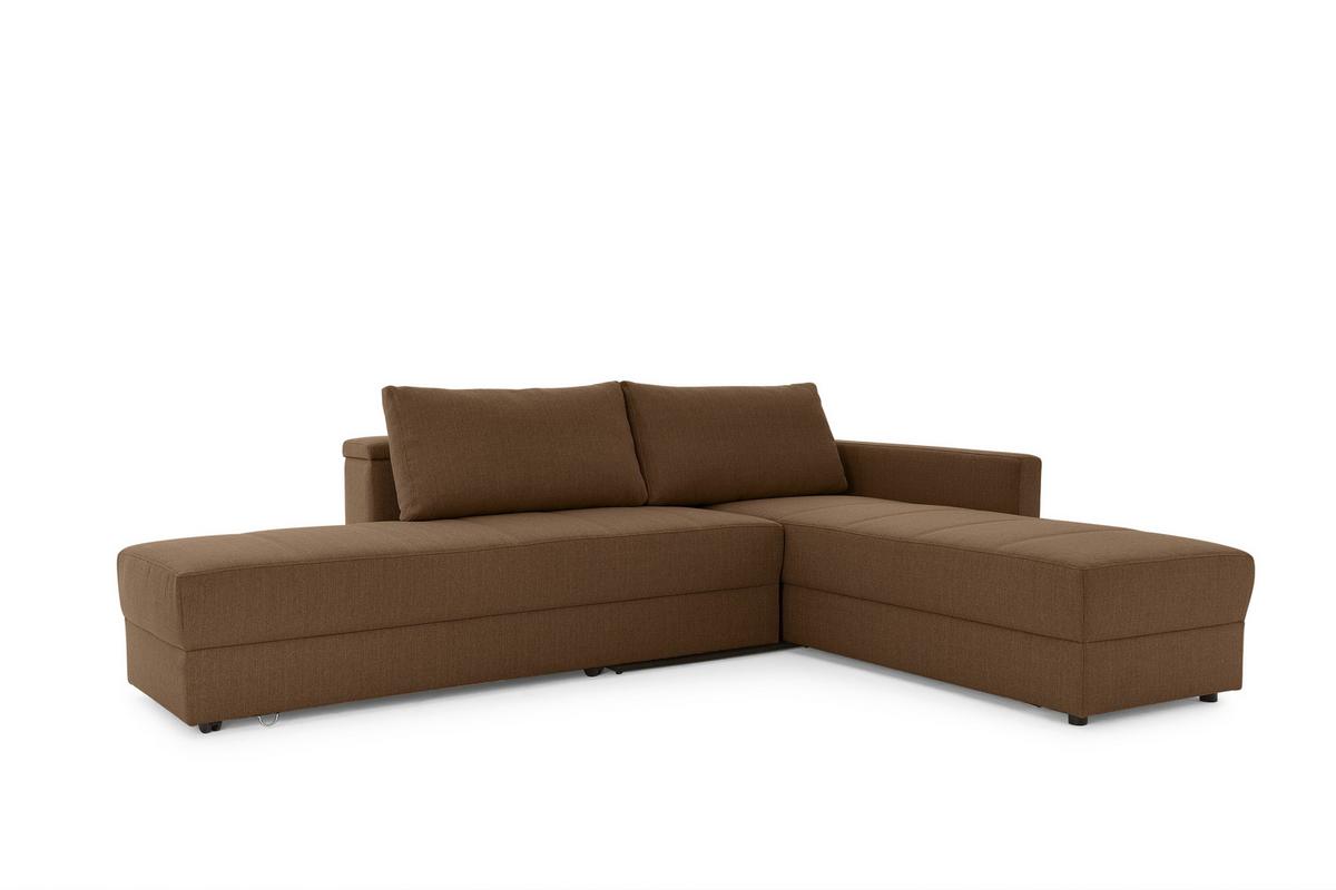 Ecksofa Looks IIi - Dunkelbraun/Schwarz, Design, Textil (229/287cm) - LOOKS by W.Joop