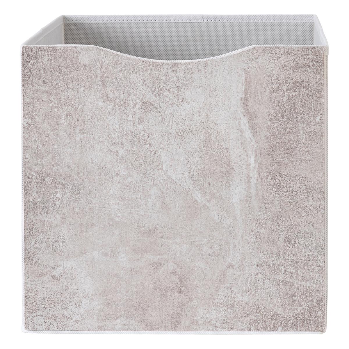 Skládací krabice BETTY - šedá, Konvenční, kompozitní dřevo/textil (33/33/32cm) - Mömax