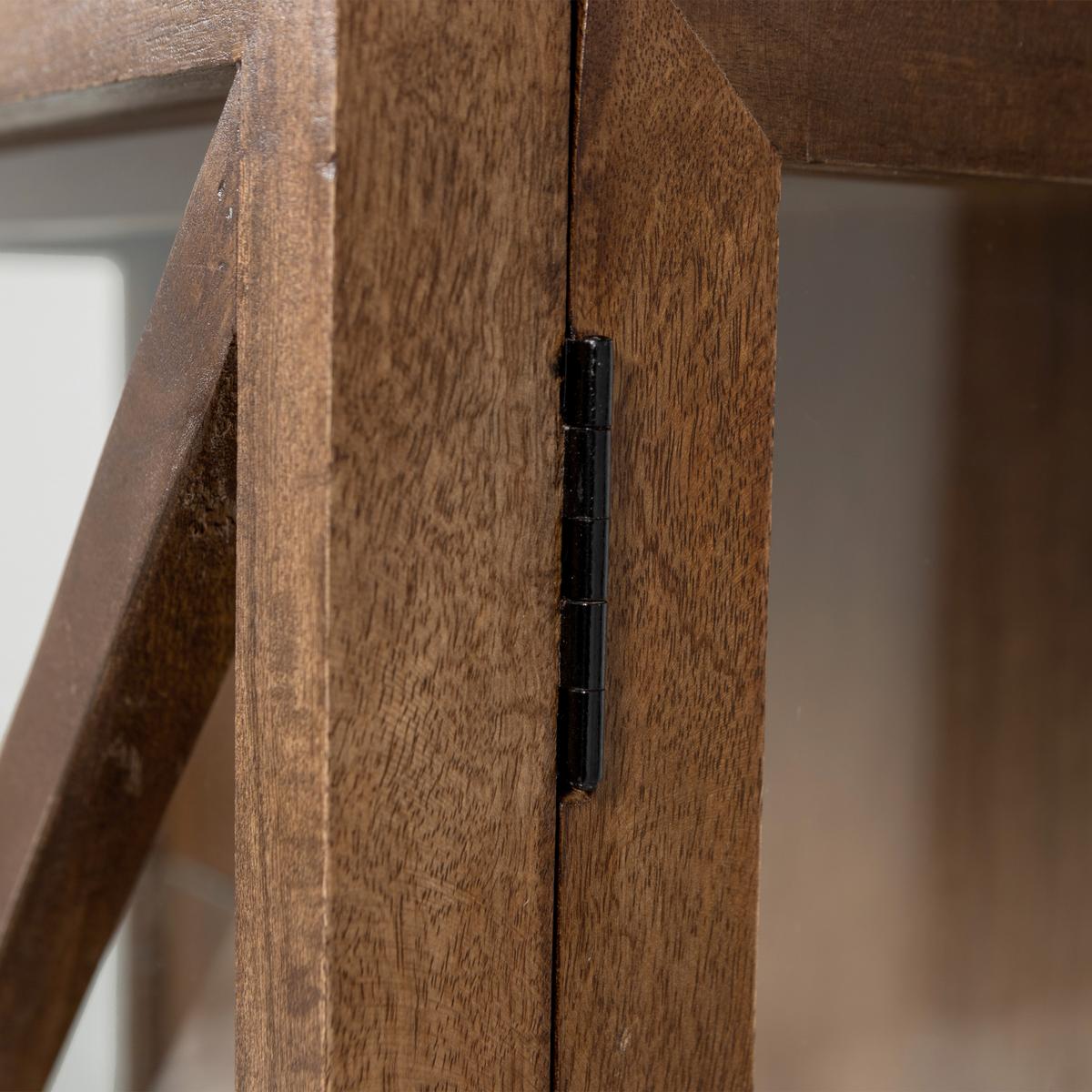 Vitrine Kella Dunkelbraun B: 100 Cm - Dunkelbraun, Design, Glas/Holz (100/132/44cm) - Livetastic