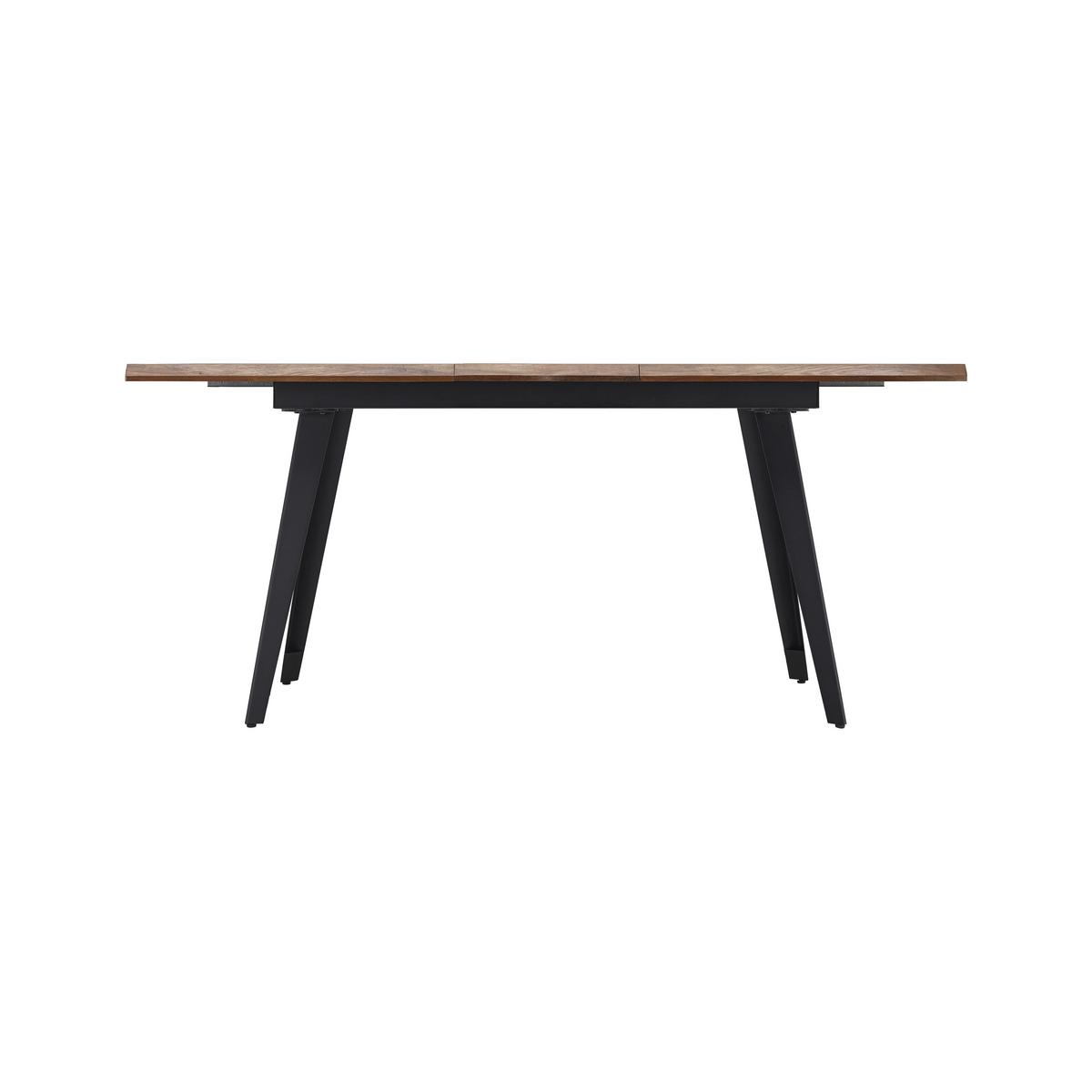 Rozkladací jedálenský stôl Ján 140-180x80cm - čierna/farba vlašského orecha, Modern, kov/kompozitné drevo (140-180/80/76cm) - Bessagi Home