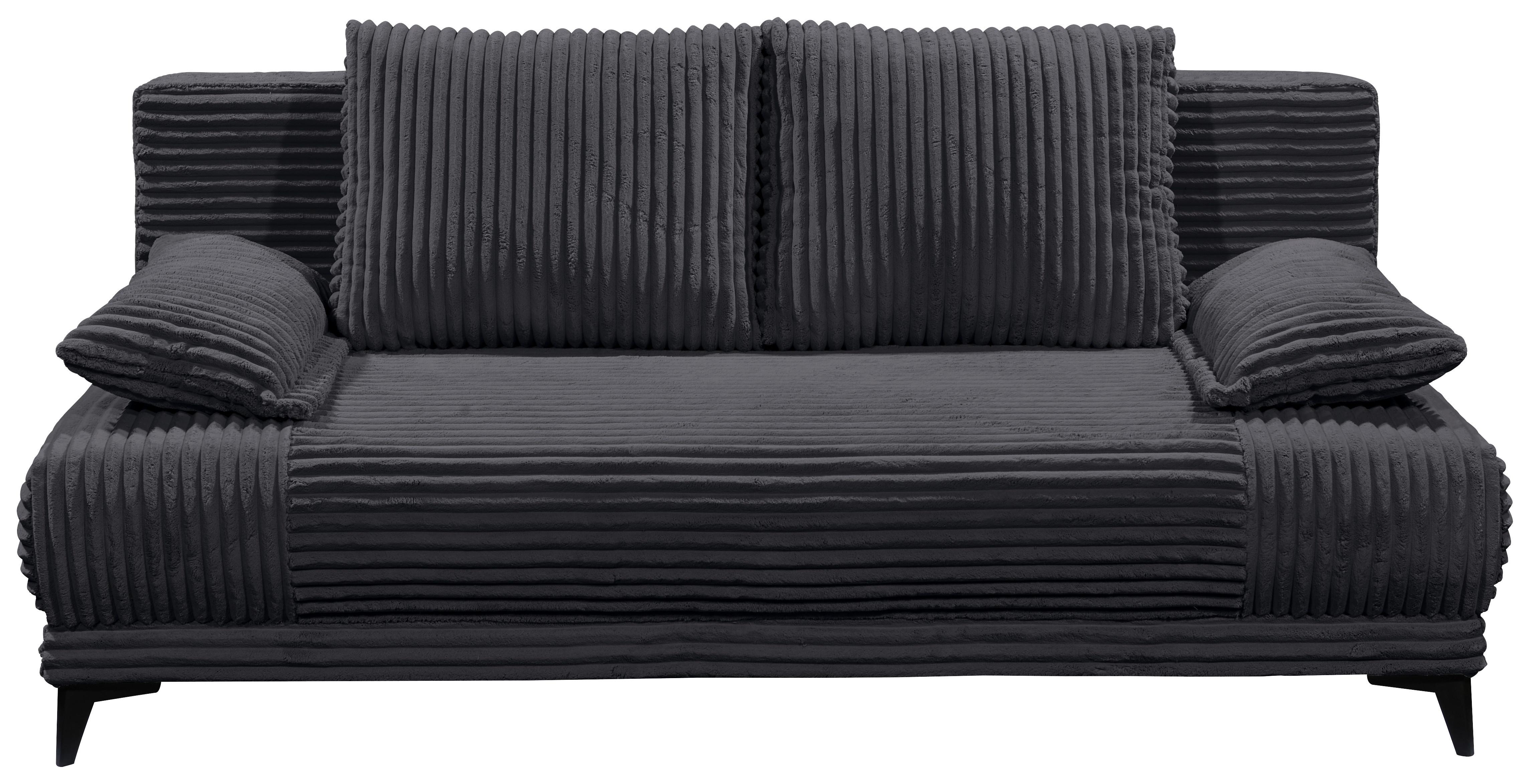 Schlafsofa Sally Schwarz B: 211 cm - Schwarz, KONVENTIONELL, Textil (211/96/105cm) - MID.YOU
