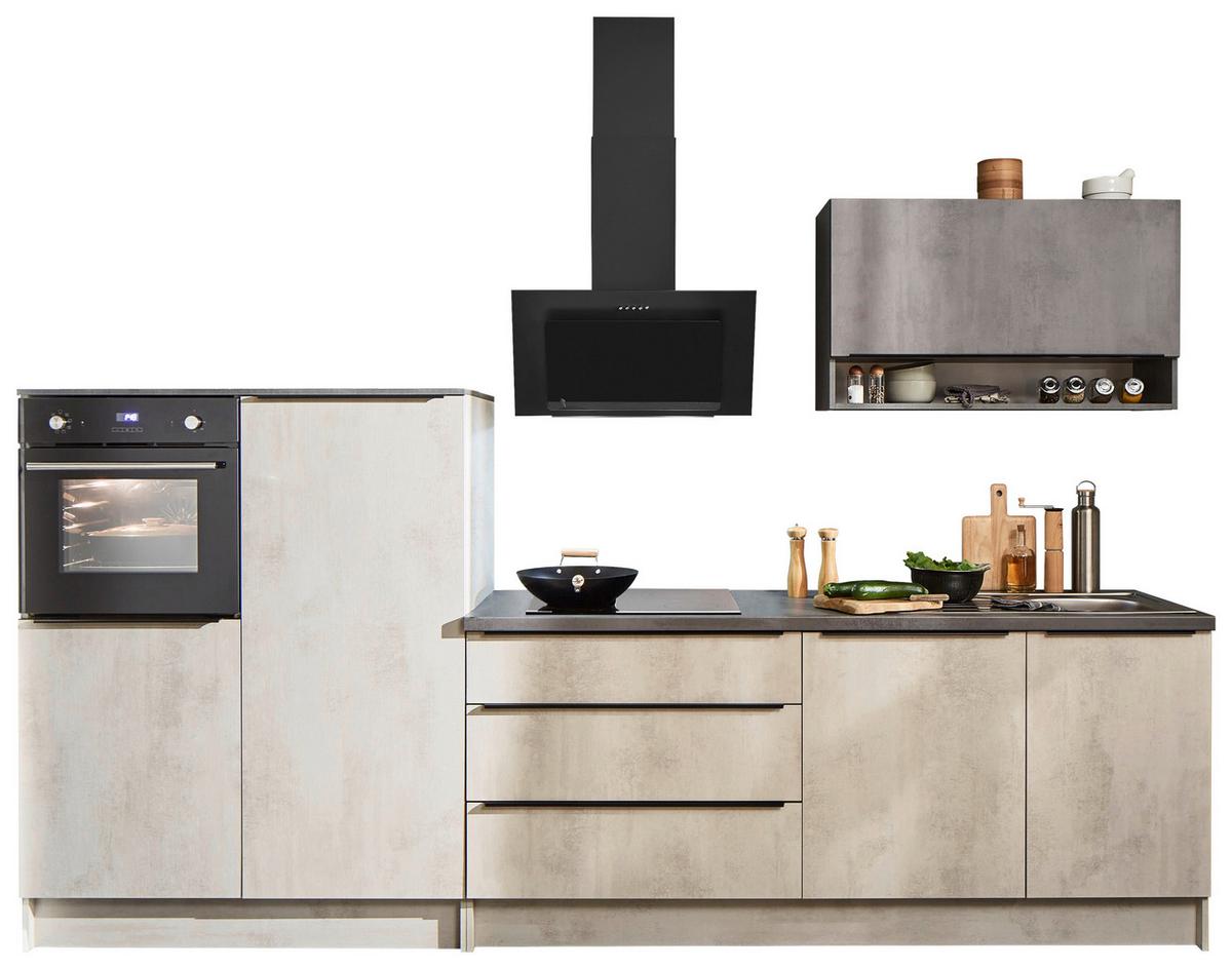 Küchenblock Boston Anthrazit, Weiß B: 321 cm - Anthrazit/Weiß, Basics, Holzwerkstoff (321cm) - MID.YOU