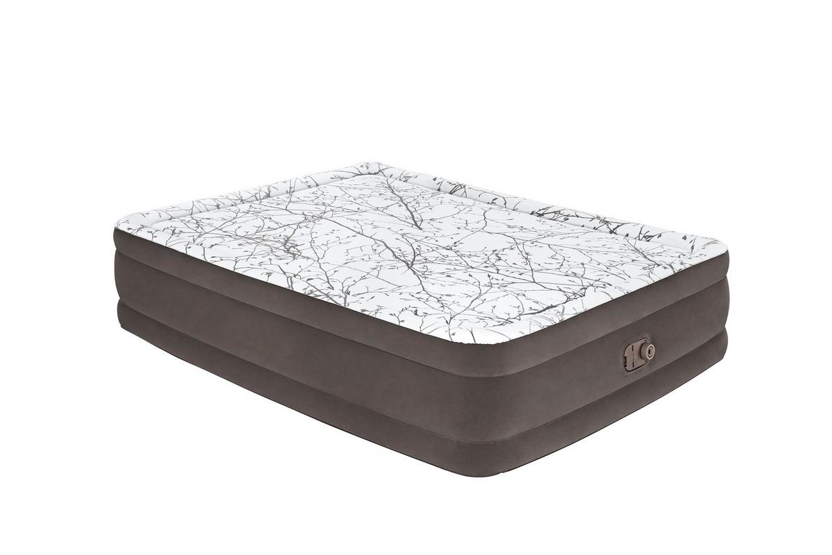 Luftbetten Foamtop Comfort Queen 203x152x46 Cm Bis 300kg - Weiß/Grau, KONVENTIONELL, Kunststoff/Metall (203/152/46cm) - Bestway