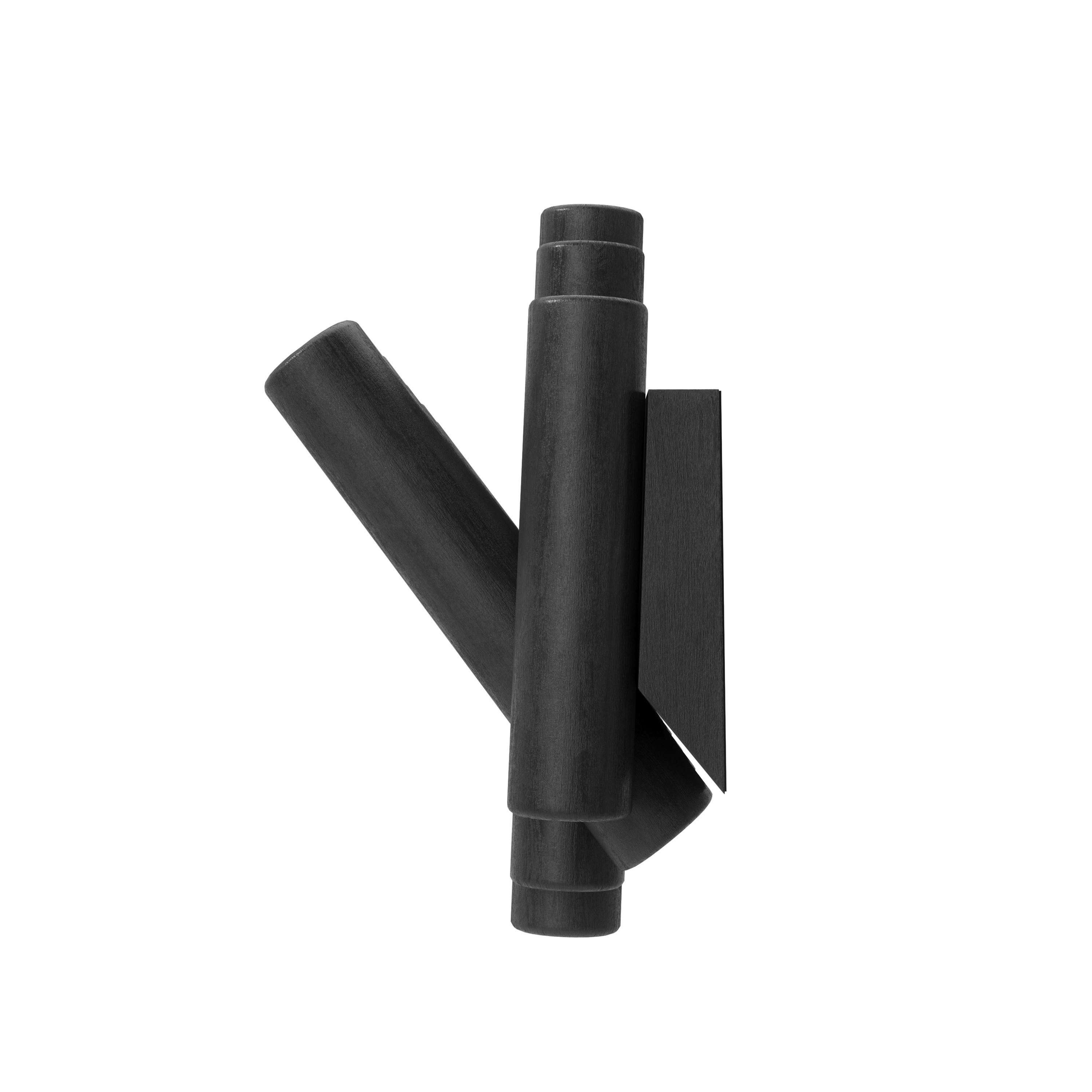 LIŠTA S HÁČKY HOLLY - černá, Moderní, dřevo (38/17/4cm) - Mömax