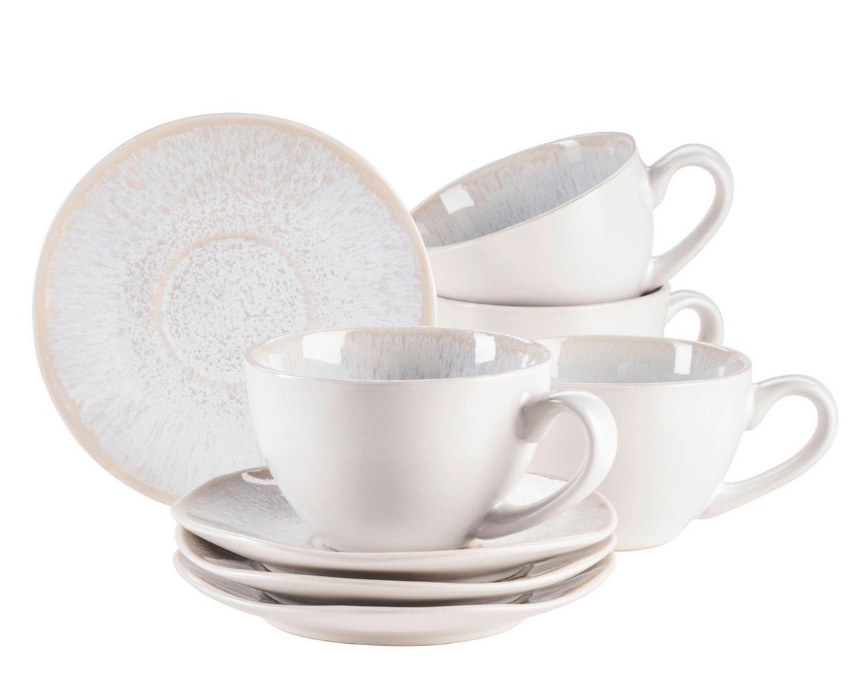 Kaffeeservice Frozen 4 Personen Geschirr Set - Weiß, Basics, Keramik (13,5/6,5/10cm) - Mäser