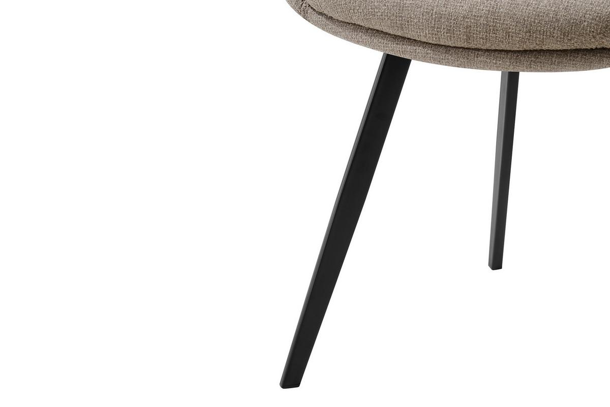 Vierfußstuhl Modo Schwarz/Beige B: 57 cm - Beige/Schwarz, MODERN, Holz/Textil (57/84,5/61cm) - Livetastic