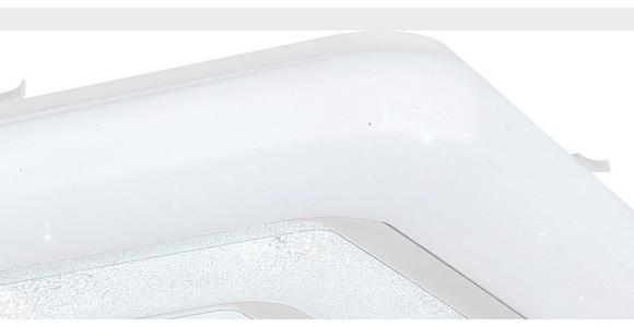 Led-deckenleuchte Mira L: 43 Cm Mit Fernbedienung - Chromfarben/Opal, MODERN, Kunststoff/Metall (43/43/8cm) - Luca Bessoni