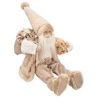 Weihnachtsmann Walther - Hellbraun/Beige, KONVENTIONELL, Kunststoff/Textil (21/12/50cm) - Luca Bessoni