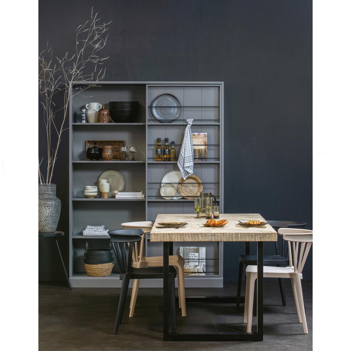 Esstisch Tablo Eichefarben B: 200 cm - Eichefarben/Schwarz, Design, Holz/Metall (200/90/75cm) - Livetastic