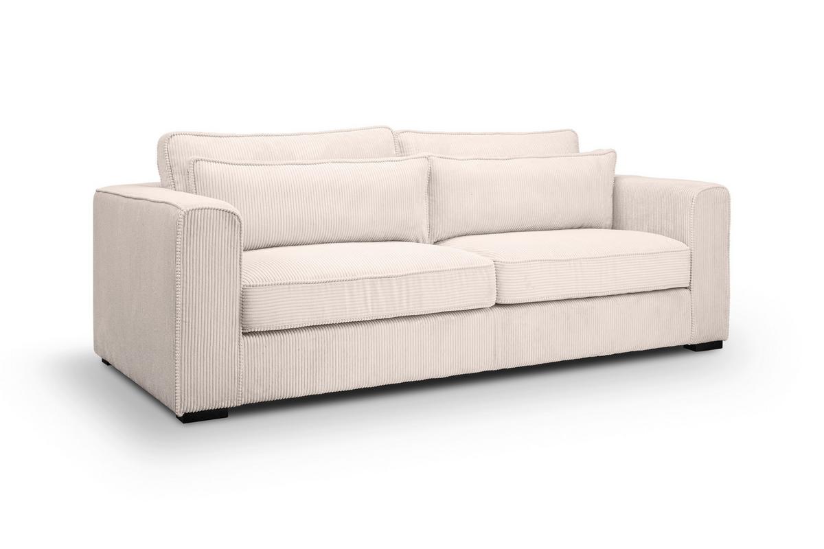 3-Sitzer-Sofa Almera Greige B: 241cm - Greige/Schwarz, Basics, Holz/Textil (241/92/112cm) - MID.YOU