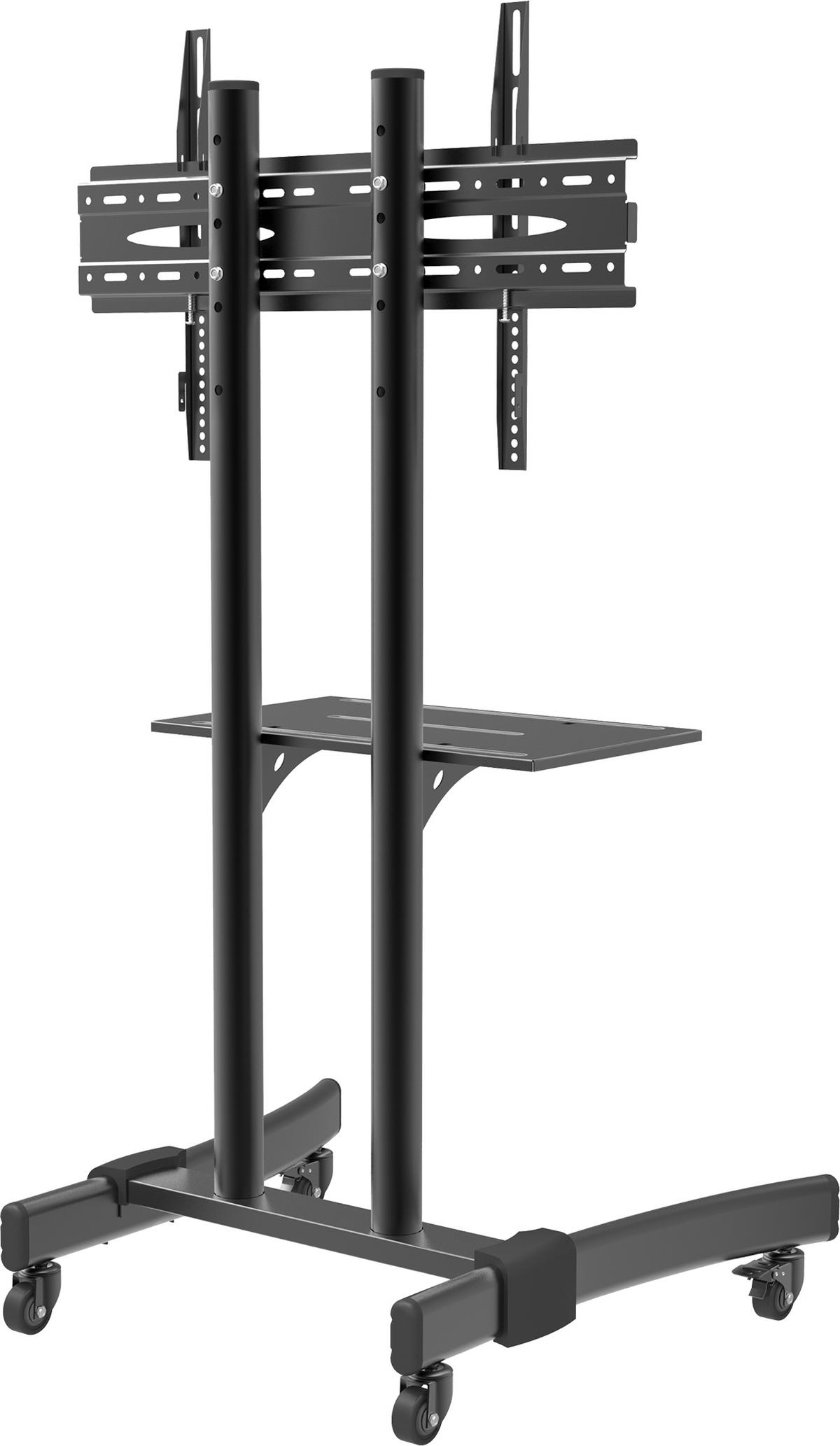 Tv-rack Bis 70“ Drehbar Mit Rollen B-Ms 125 Max. 30 Kg - Schwarz, Basics, Metall (109/76/55cm) - MID.YOU
