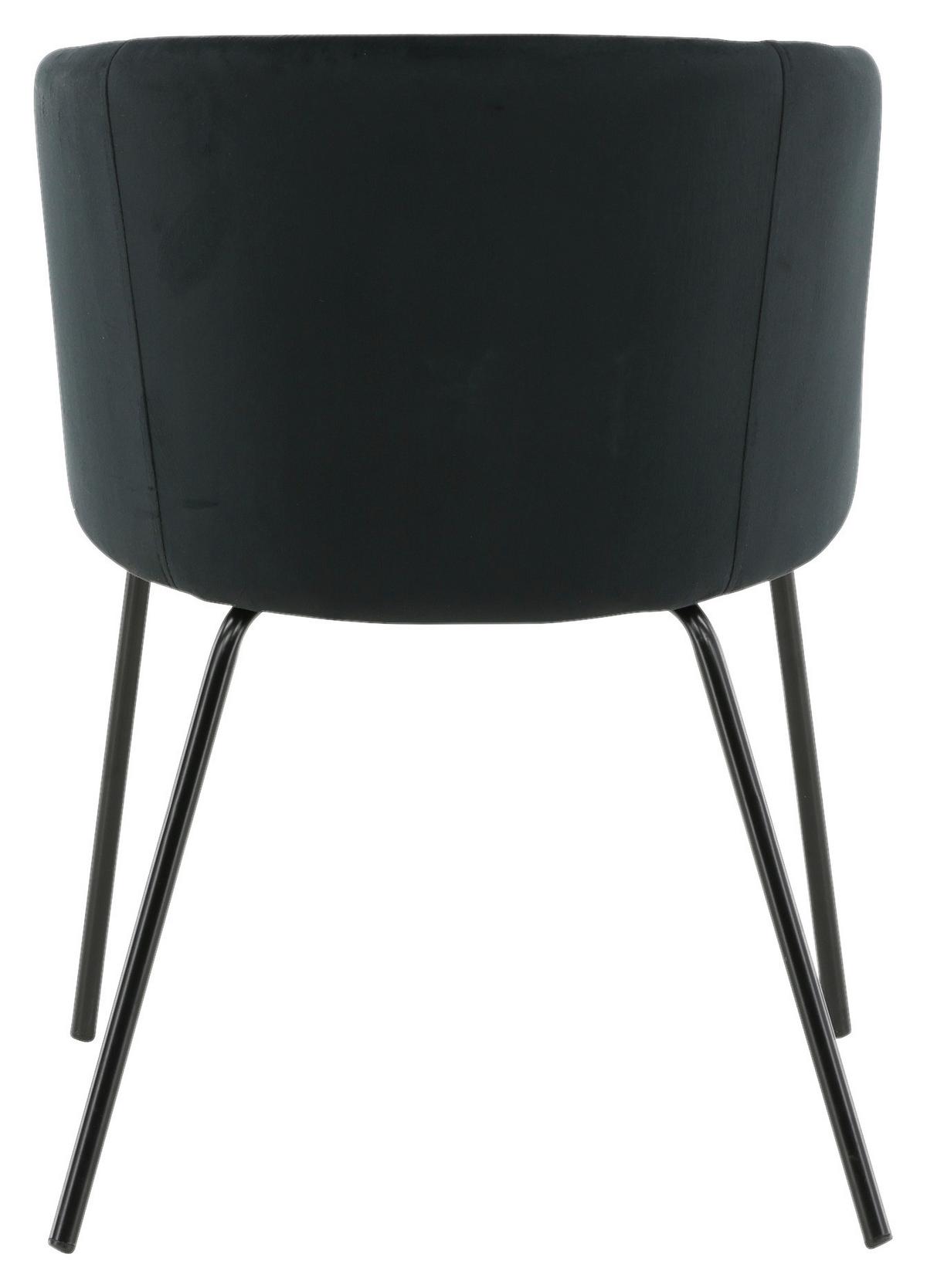 Armlehnstuhl Berit - Schwarz, KONVENTIONELL, Holz/Kunststoff (55/78/55cm) - Livetastic