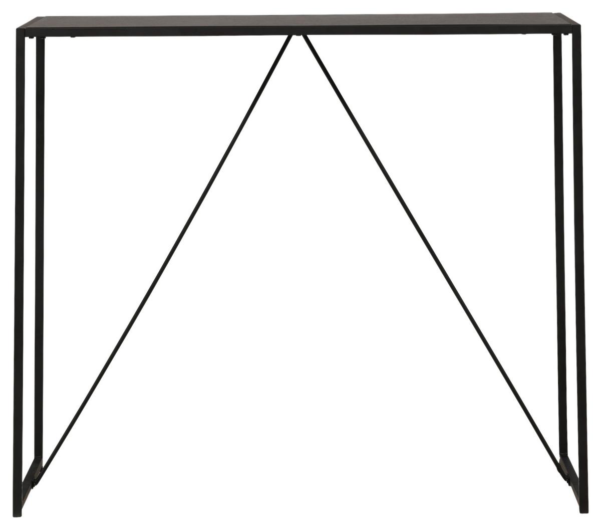 Bartisch Brea - Schwarz, Design, Holzwerkstoff/Metall (120/60/105cm) - Livetastic
