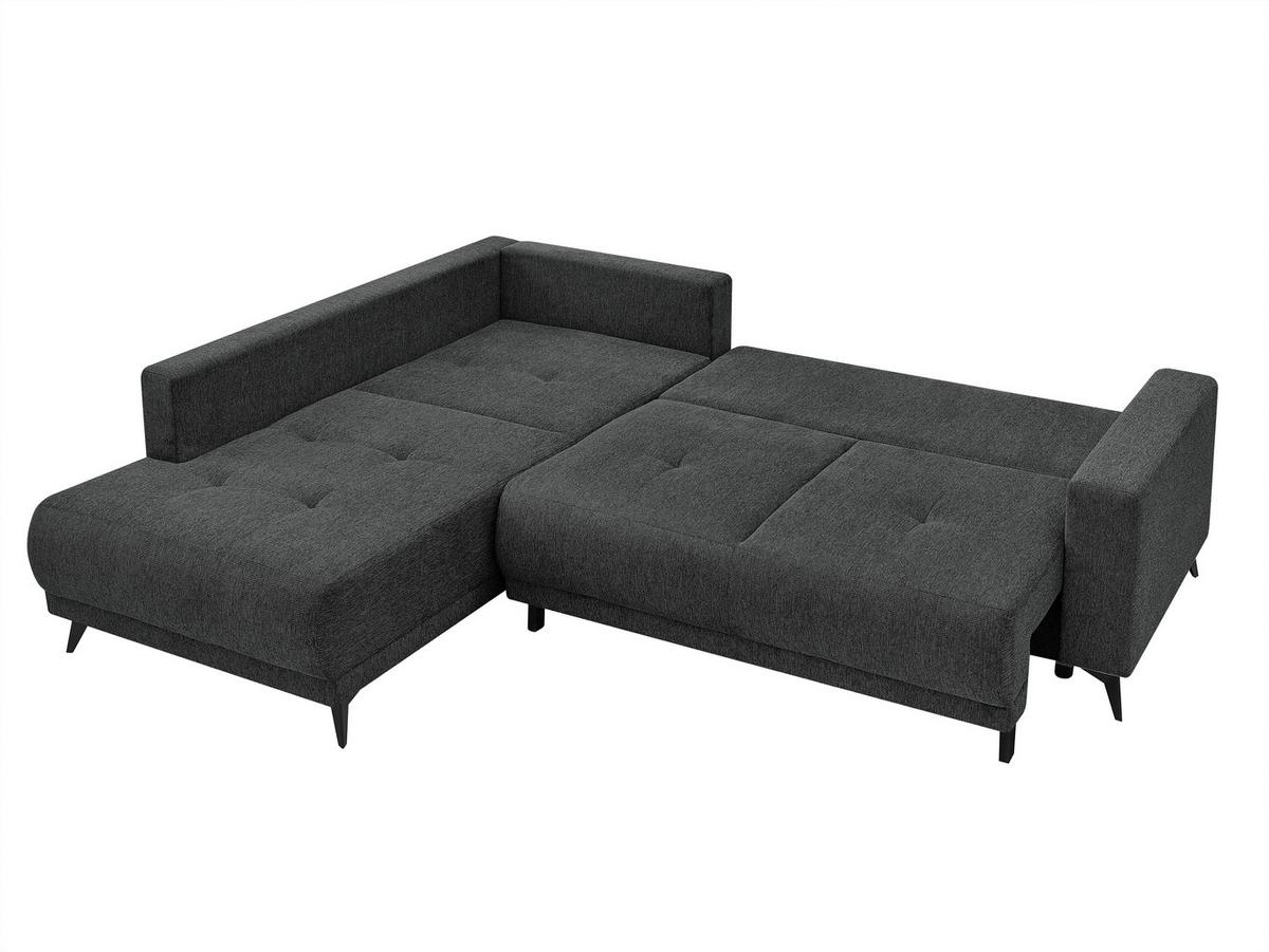 Ecksofa Texas Recr-Links Anthrazit S: 203x259 cm - Anthrazit/Schwarz, KONVENTIONELL, Holz (203/259cm)