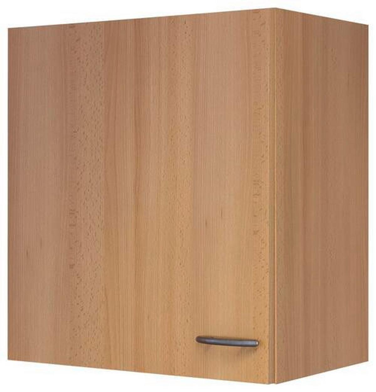 Kuchyňská horní skříňka NANO H 50 - barvy buku/barvy nerez oceli, Moderní, kompozitní dřevo/plast (50/54/32cm) - MID.YOU
