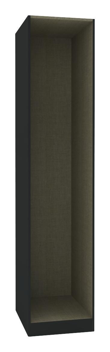 Kleiderschrankkorpus Unit B:46cm Anthrazit/ Twist Dekor - Anthrazit, MODERN, Holzwerkstoff (45,6/210/56,5cm) - Ombra