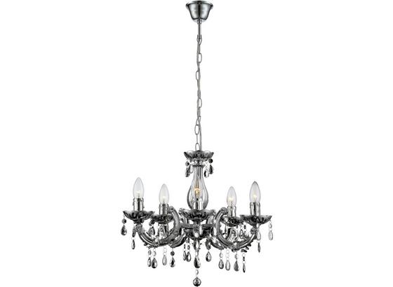 Hängeleuchte Lexi - Chromfarben, KONVENTIONELL, Kunststoff/Metall (128cm) - Ombra Hängeleuchte Lexi - Chromfarben, KONVENTIONELL, Kunststoff/Metall (128cm) - Ombra