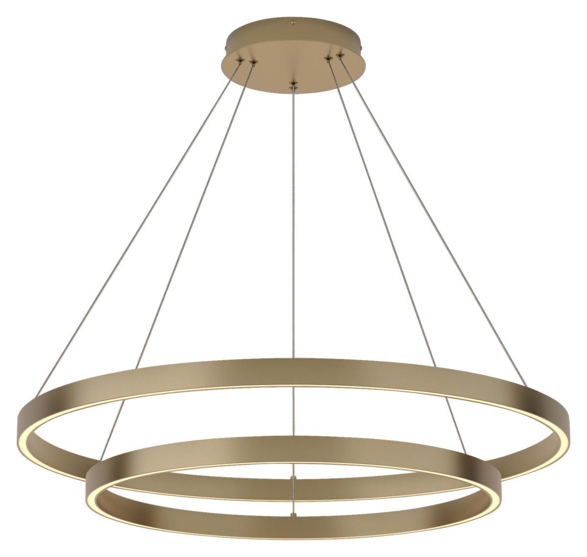 Pendelleuchte Rim - Messingfarben, Basics, Metall (80/100/80cm) - MAYTONI