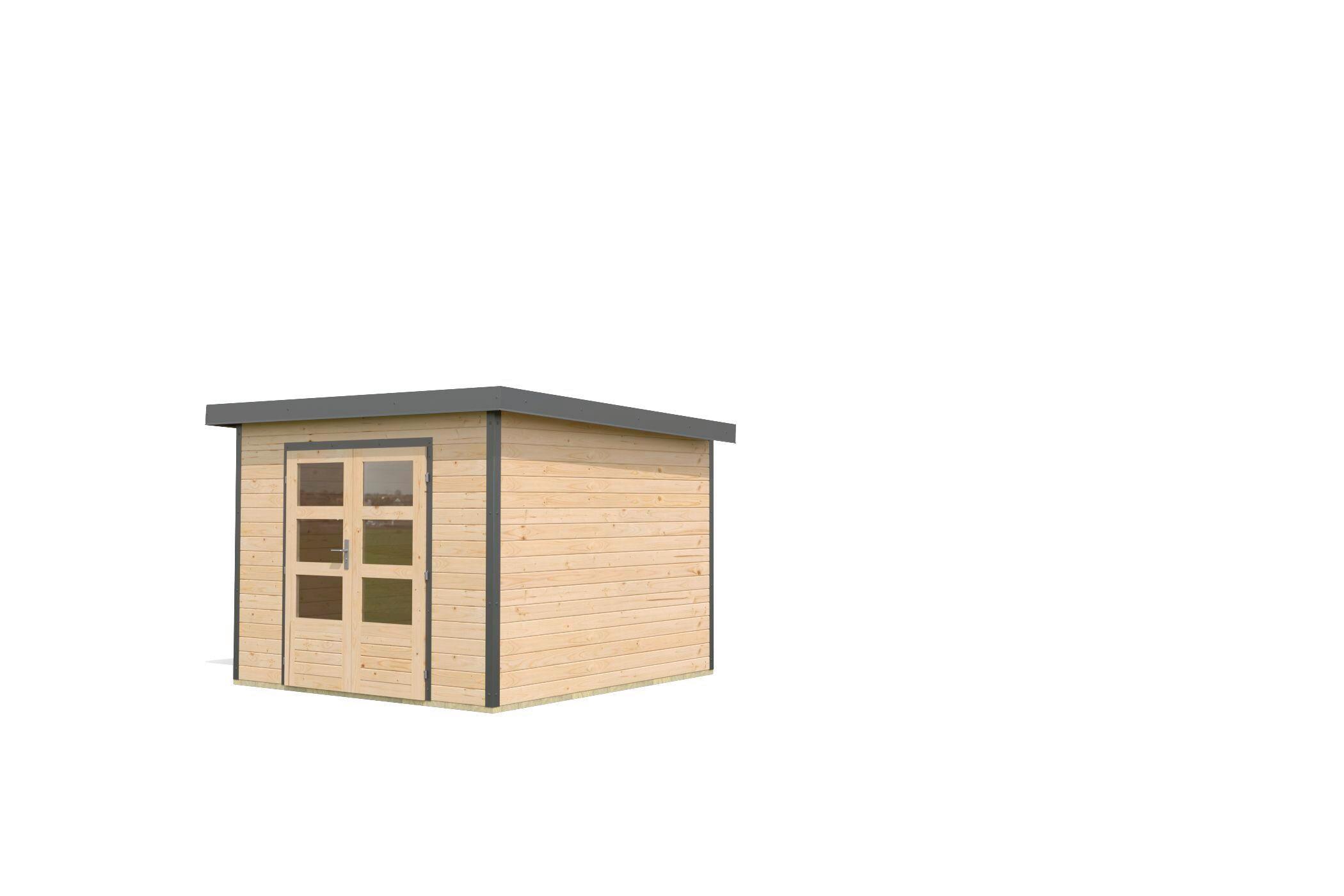 Gartenhaus Aetos 6 A 40127 AETOS 6 A - Fichtefarben/Anthrazit, Basics, Holz/Metall (271/218/271cm)