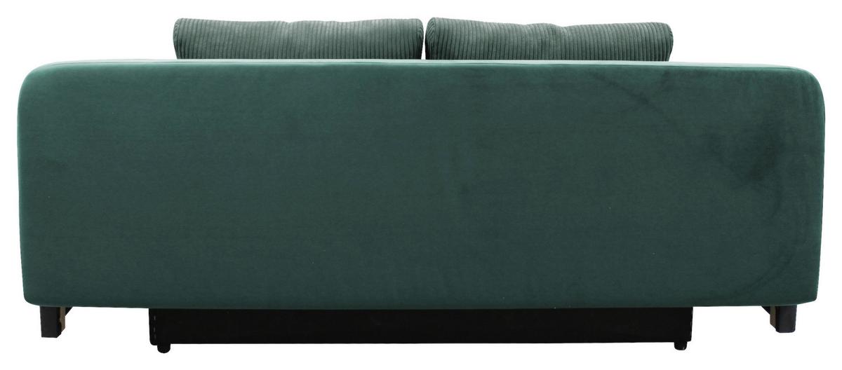 Schlafsofa Stella Grün B: 197 Cm - Schwarz/Grün, Design, Textil (197/90/83cm) - MID.YOU