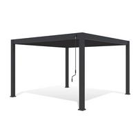 Pavillon Deluxe Plus 400x400cm Wetterfest, Gartenpavillon - Anthrazit, Basics, Metall (400/255/400cm) - WEIDE