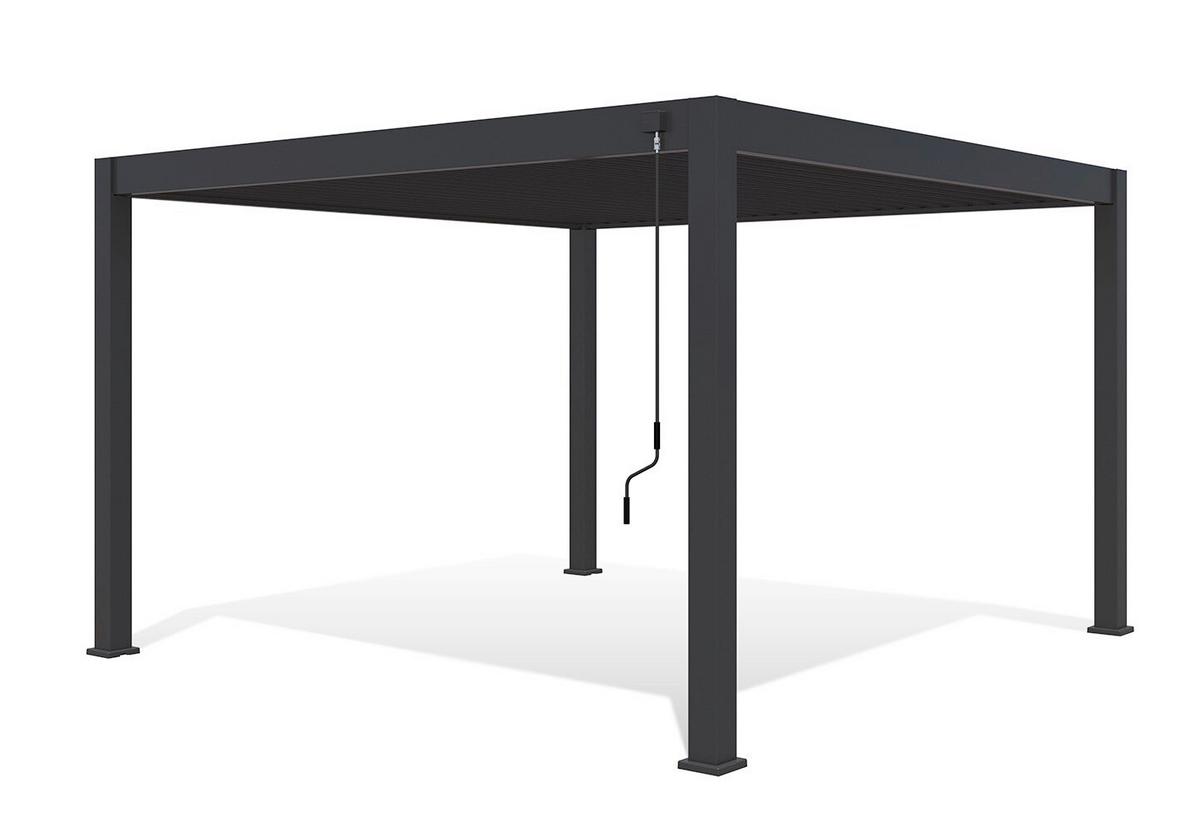 Pavillon Deluxe Plus 400x400cm Wetterfest, Gartenpavillon - Anthrazit, Basics, Metall (400/255/400cm) - WEIDE