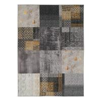 PLOCHO TKANÝ KOBEREC Edessa 2, 120/170cm - sivá/zlatá, Modern, textil (120/170cm) - Mömax