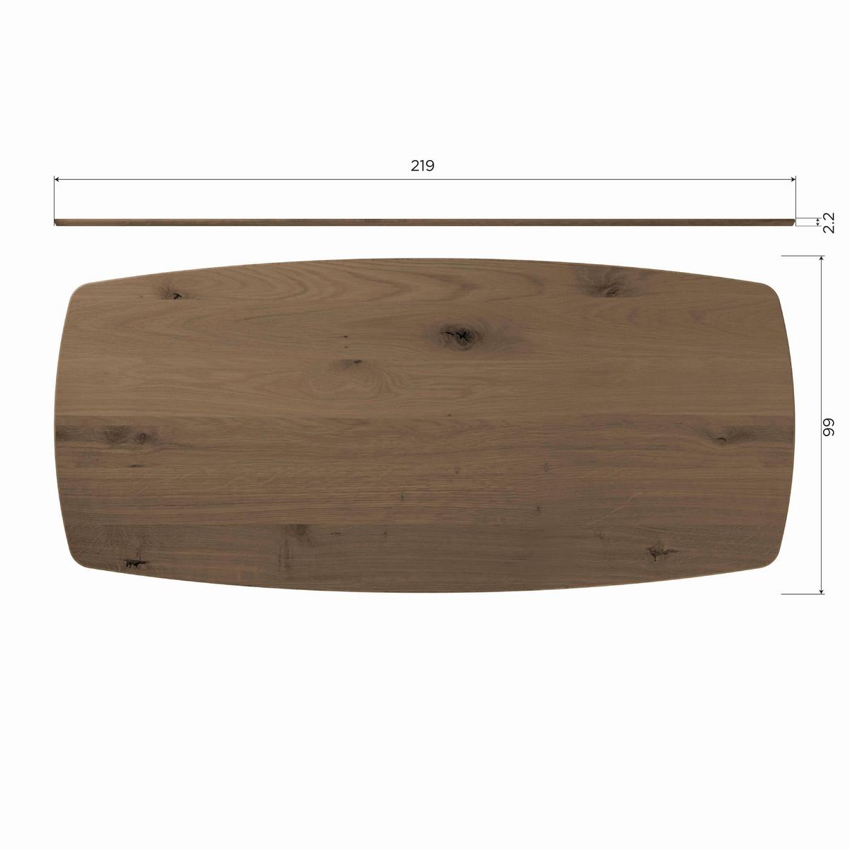 Esstisch Jouw Unieke Kaschmir L: 220 cm - Kaschmir, Design, Holz (220/100/74cm) - Livetastic