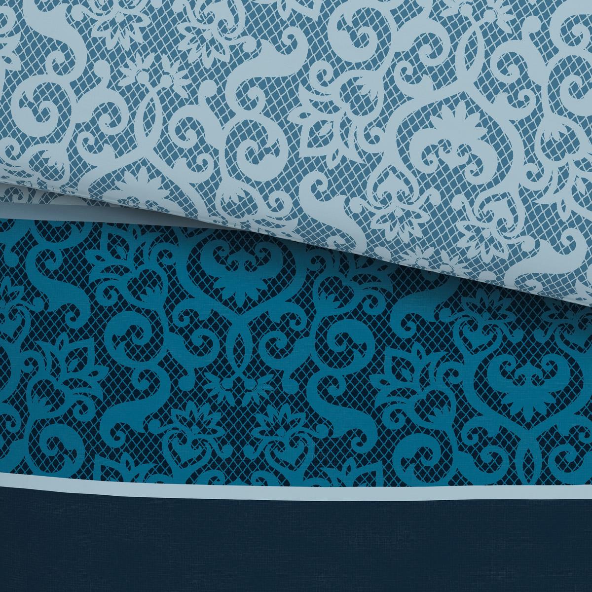 Bettwäsche 140x200 cm Sarah Blau - Blau, LIFESTYLE, Textil - Story of Nature