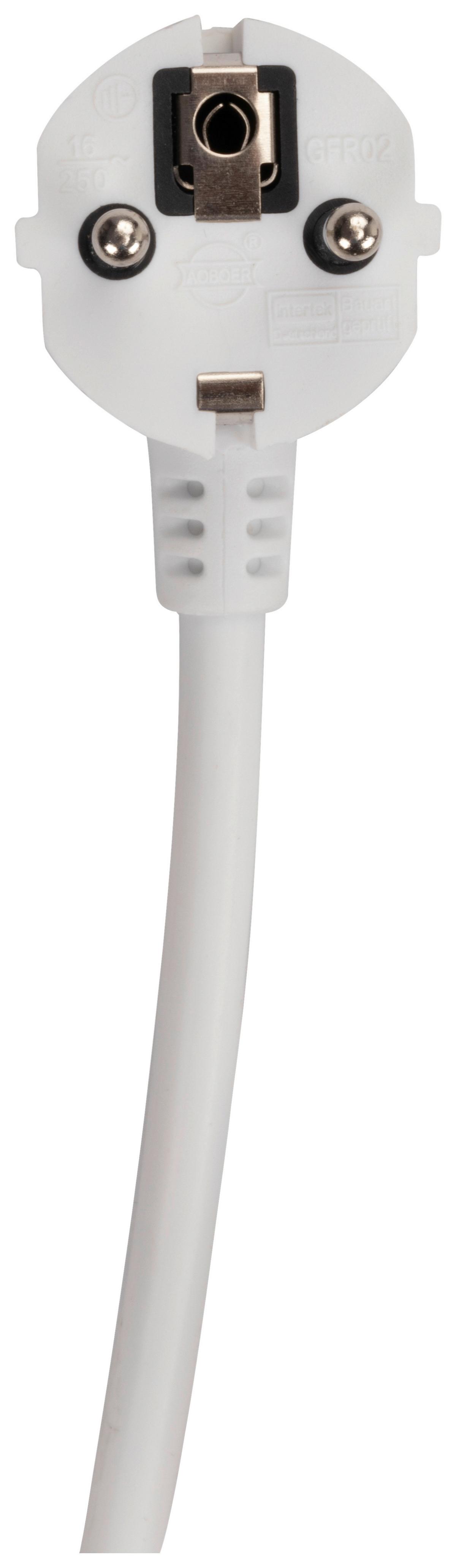 ZÁSUVKOVÁ LIŠTA MIM - bílá/černá, Konvenční, kov/plast (16/8/4,2cm) - Mömax