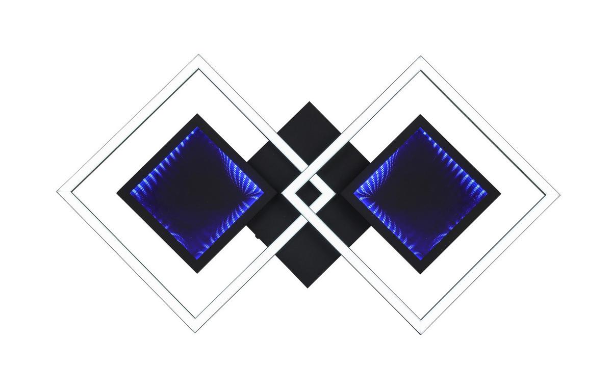 STROPNÉ LED SVIETIDLO PRECEVAL - čierna, kov/plast (41,8/75,3/6,7cm) - Premium Living