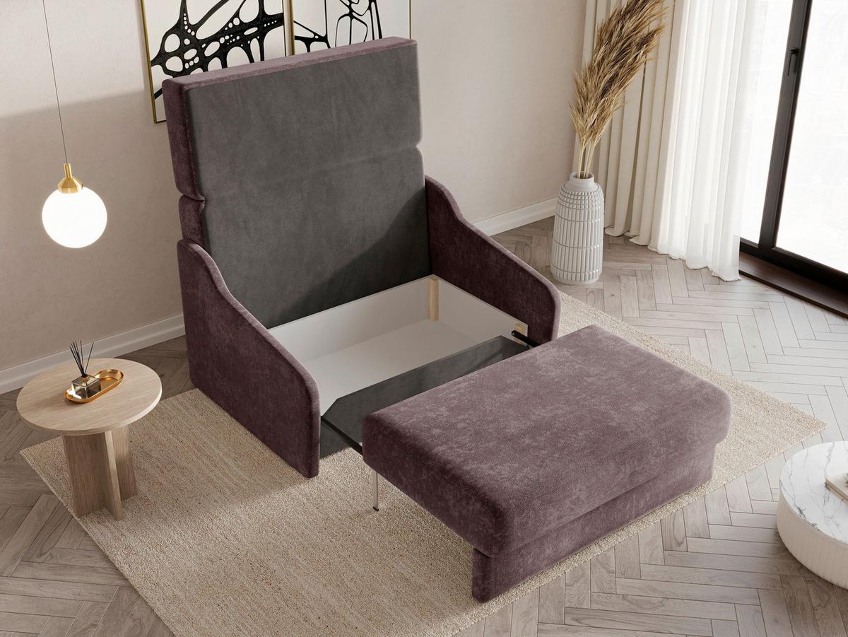 Schlafsofa Fly Bordeaux, B: 136 cm - Bordeaux/Schwarz, Design, Textil (136/86/113cm) - MID.YOU