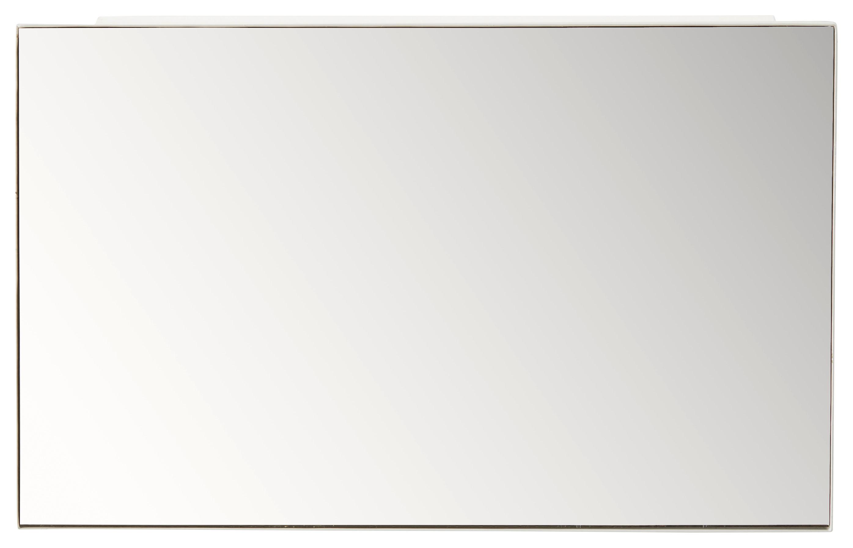 Schlüsselkasten Key 9 Haken Weiß BxH: 28x19 cm Mit Spiegel - Weiß, MODERN, Glas/Metall (28/19/4cm)