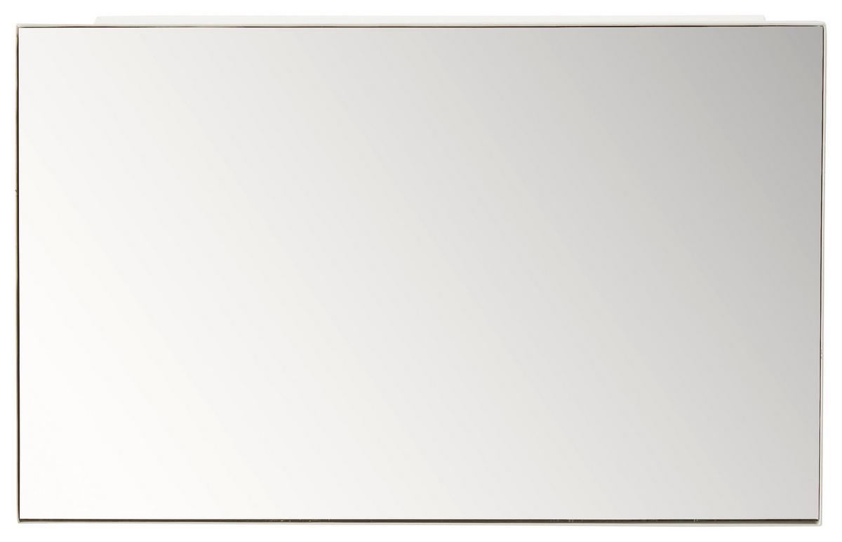 Schlüsselkasten Key 9 Haken Weiß BxH: 28x19 cm Mit Spiegel - Weiß, MODERN, Glas/Metall (28/19/4cm)
